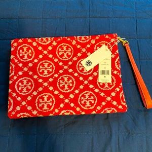 Tory Burch NWT monogram Terry pouch